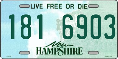 NH license plate 1816903