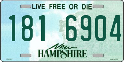 NH license plate 1816904