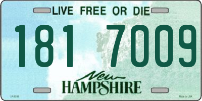 NH license plate 1817009