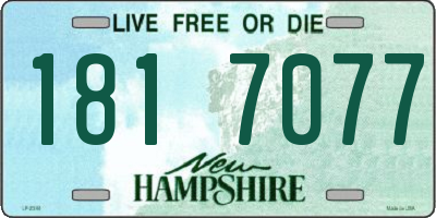 NH license plate 1817077