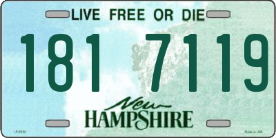 NH license plate 1817119