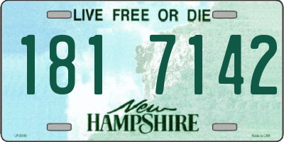 NH license plate 1817142