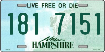 NH license plate 1817151