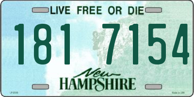 NH license plate 1817154
