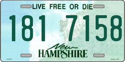 NH license plate 1817158