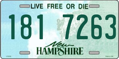 NH license plate 1817263