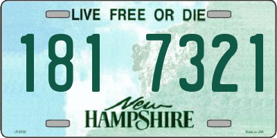 NH license plate 1817321