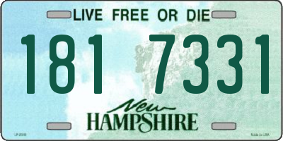 NH license plate 1817331