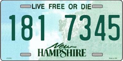NH license plate 1817345