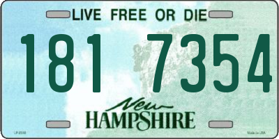 NH license plate 1817354