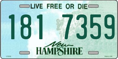 NH license plate 1817359