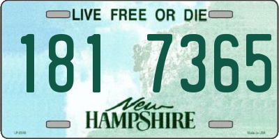 NH license plate 1817365