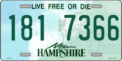 NH license plate 1817366