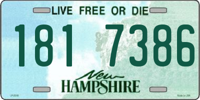 NH license plate 1817386