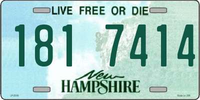 NH license plate 1817414