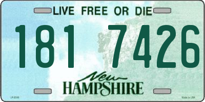 NH license plate 1817426