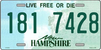 NH license plate 1817428