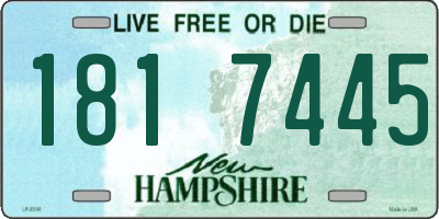 NH license plate 1817445