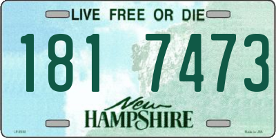NH license plate 1817473