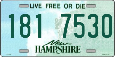NH license plate 1817530