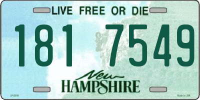 NH license plate 1817549