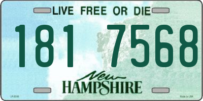 NH license plate 1817568