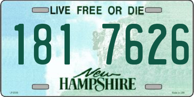 NH license plate 1817626