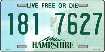 NH license plate 1817627