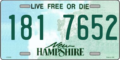 NH license plate 1817652