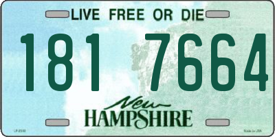 NH license plate 1817664
