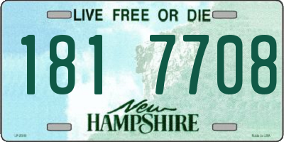 NH license plate 1817708