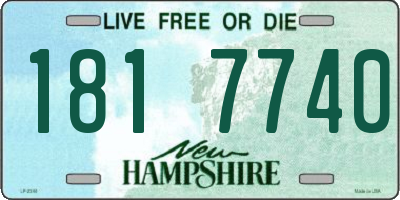 NH license plate 1817740