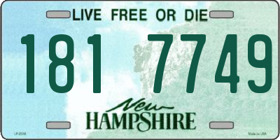 NH license plate 1817749
