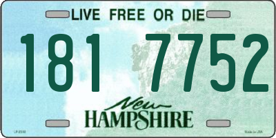NH license plate 1817752