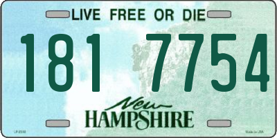 NH license plate 1817754