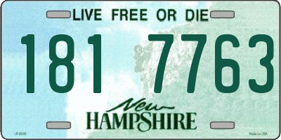 NH license plate 1817763