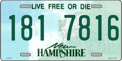 NH license plate 1817816