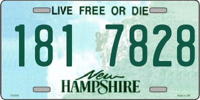 NH license plate 1817828
