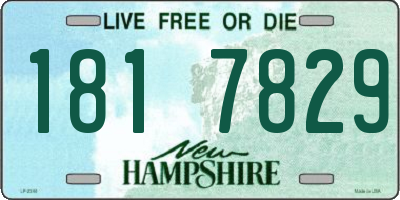 NH license plate 1817829