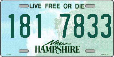 NH license plate 1817833