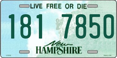 NH license plate 1817850