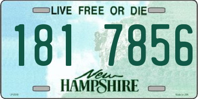 NH license plate 1817856