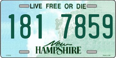 NH license plate 1817859
