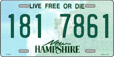 NH license plate 1817861