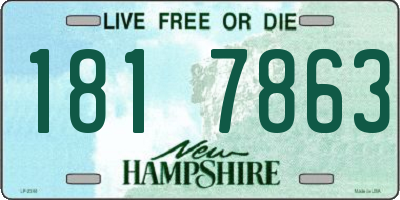 NH license plate 1817863