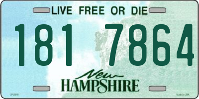 NH license plate 1817864