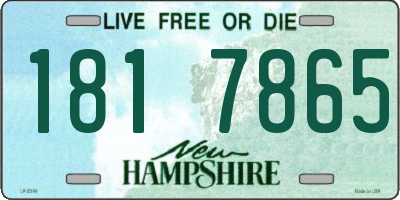 NH license plate 1817865