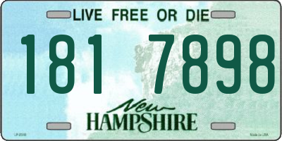NH license plate 1817898