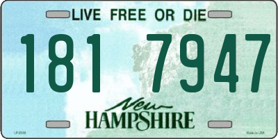 NH license plate 1817947