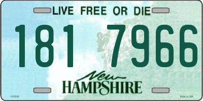 NH license plate 1817966